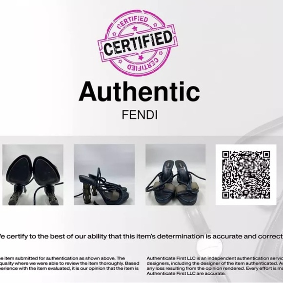 Authentic Fendi Blue Chain-Link Accents Slingback Sandals W 8 - Picture 2 of 8